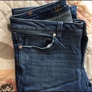 LC light was distressed jeans